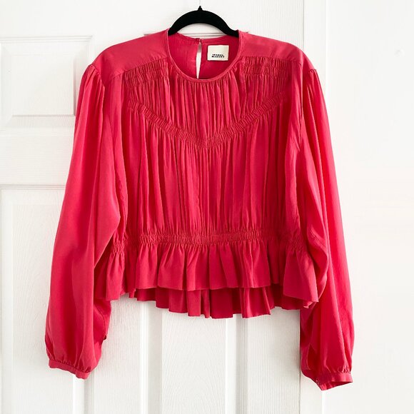 Isabel Marant "Nelino" Top in "Paradise Pink", size 42. Fits like a size 10 ish - Picture 5 of 12